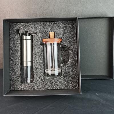 China New Arrival 350ml Viable Bamboo French Press Coffee Maker Coffee Plunger With Lid Bamboo Coffee Grinder Gift Set for sale