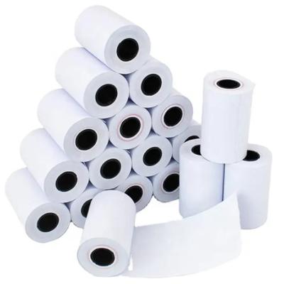 China 100% Wood Pulp Wholesale 57x40 57x30 1/4 Receipt 56mm 58mm ATM Thermal Roll Coreless POS Cash Register Paper 2 Paper Roll for sale