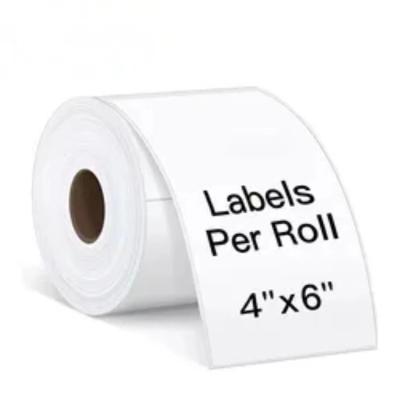 China Factory Waterproof Free Sample A6 100*150 250 300 350 500 By 4x6 Roll Blank Shipping Label Sticker Direct Thermal Packing List Barcode for sale