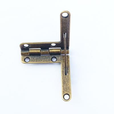 China Traditional Antique Bronze Plated Steel 95 Degree Quadrant Hinge For Box for sale