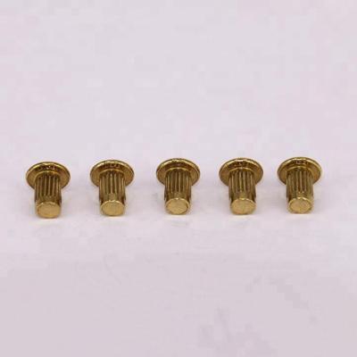 China Solid Brass Knurled Nameplate Red Copper Rivet for sale