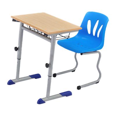 China Height Adjustable Student Desk Set High Quality Standard Simple School Classroom Student Desk And Chair for sale