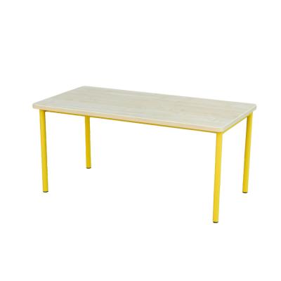 China Long School Learning Wooden Classroom Desk Table And Chair Student Double Person School Desk Furniture for sale