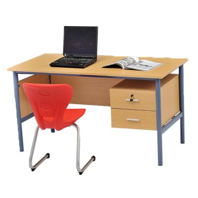 China Commercial School Furniture School Desk And Chair Teachers Desks / Company Desk With Locking Drawers for sale