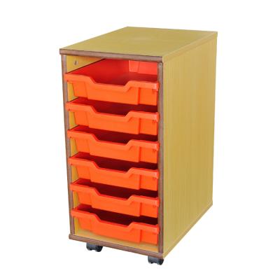 China Kindergarten Kindergarten Primary School Home Children Room Children Kids Free Standing Storage Cabinet With 8 Plastic Drawer for sale