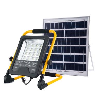 China Solar Powered Portable Garden Stand Light Mobile Phone Charging Emergency Light Projection Solar Outdoor Camping Warning Light for sale