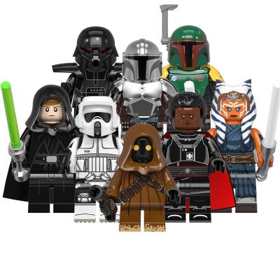 China The Mandalorian Toys WM6121 Ahsoka Warsly Mini Action Figure Blocks Star Clone Scout Trooper Bundles Toy New Boba Fett The Evil Building for sale