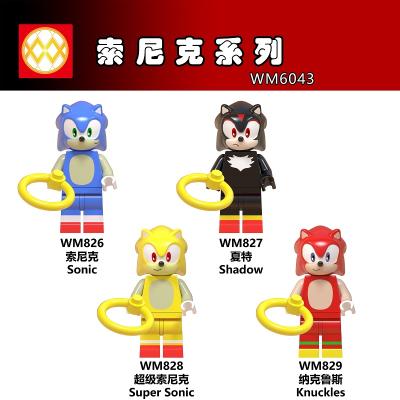 China Building toy wm blocks WM6043 all Sonic Minnie Mickey Rose Shadow Mini Action Figure Building block figures gift for kids toys for sale