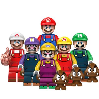 China Luigi Valio Fireball Mario Valluigi Mini Action Figures Building BlocksToys Super Mario Cartoon Bricks Building Toy KDL805 For Children for sale