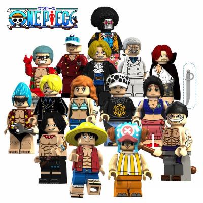 China Toy Cartoon Anime boys girls One Piece Robin Frank Shanks Namie Building Blocks legoly Mini Figure Piece Movie Kid building toys gifts for sale