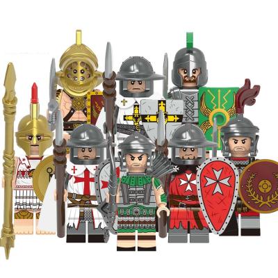 China Medieval Warrior Roman Gladiator Soldier Mini Army Of Sparta Knights Of The Building Toy X0320 The New Figure Building Blocks Toys for sale