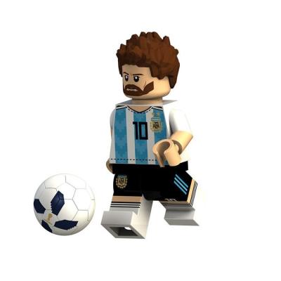 China DIY TOY Hot Sale! Mini Soccer Cup Soccer Player Toy Meissi Beckham DIY Block Figure Toys For Children for sale