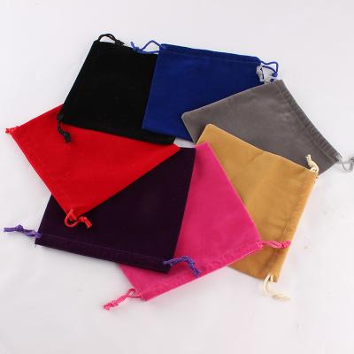 China Recyclable Promotional Colors Mixed Drawstring Velvet Bags For Jewelry for sale