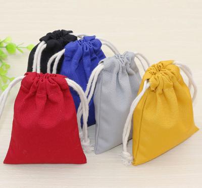 China Recyclable Colorful Custom Logo Cotton Drawstring Bag Jewelry Packaging Pouch Wedding Gift Bags for sale