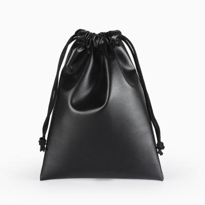 China ANTISTATIC Custom Printed PU Leather Waterproof Drawstring Bag for sale