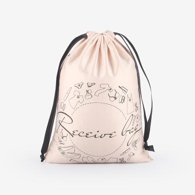 China Anti-Static Recycled Custom Drawstring Slik Jewelry Bag Logo For Kids for sale