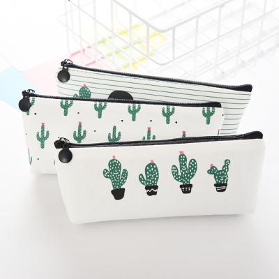 China Schools & Custom Printed Office Canvas Pen Pencil Case Stationery Pouch Filter Frame Cosmetic Bags for sale