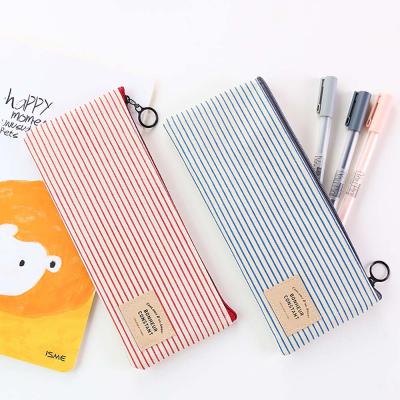 China Schools & School Pen Bag Pencil Pouch Case Cotton Canvas Offices Or Cosmetic Bag For Teenagers for sale