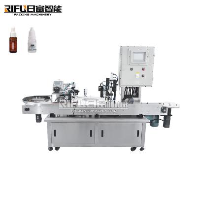 China Automatic 10ml 60ml 120ml chubby gorilla bottle eliquid ejuice filling capping machine Automatic Ejuice Filling Machines for sale