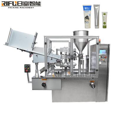 China Semi-automatic multifunctional 502 glue aluminum tube folding, filling and sealing machine for sale