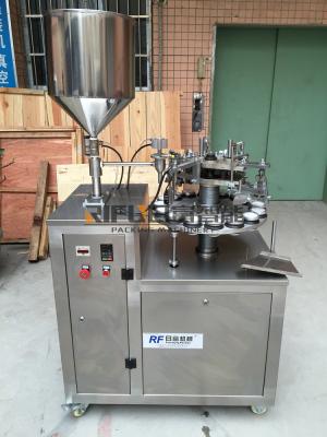 China Semi-automatic pigment folding tail aluminum tube filling and sealing machine for sale