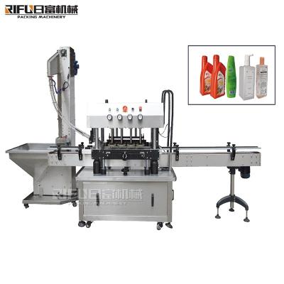 China Automatic capping machine Four Wheel Clamping Twisting Capping Machine locking machine zu verkaufen