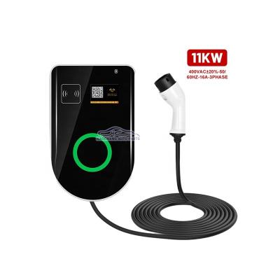 China Screen Display 11KW Y22022 Portable Built-in Electric Vehicle 16A Charger Household Charging Battery 5 Meters Cable for sale