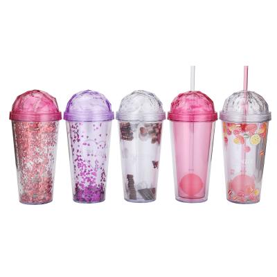 China With Handle Mikenda New Style Cute Plastic Material Coffee Mug Drinks Plastic Bottle Accept Custom Made for sale