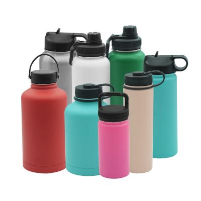 China MIKENDA 18/8 Stainless Steel PORTABLE Sports Water Bottles 32OZ Insulated Wide Mouth Flask Water Bottles for sale