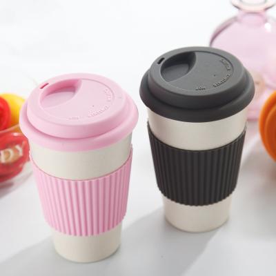 China Mikenda Sustainable Products Hot Selling Bamboo Fiber Cup Mug Custom Mugs Printed for sale