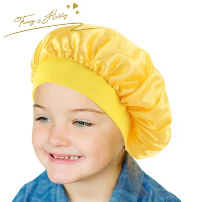 China DecorateÂ   Herry New Children's New Children's Tracy Hair Care Hat Hair Care Hat Baby Satin Cowl Kids Turban for sale