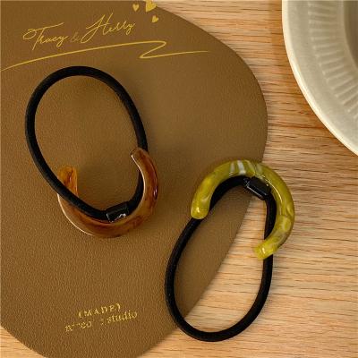 China Tracy fashion acetic acid hair and hair decoration Herry retro high-end chic hair accessories hair bands temperament scrunchies rubber band hair for sale