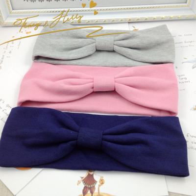 China Tracy fashion and Korean style solid color hair accessories for women yoga sweat bow sports sweatband for sale