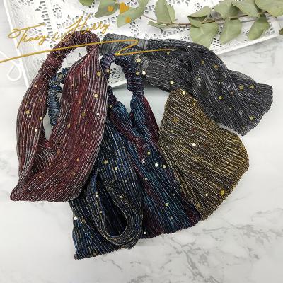 China Classic Handmade Tracy and Herry's Wholesale Bling Cloth Headbands Resilience High Rest Headbands Hair Accessories for Women and Girls for sale