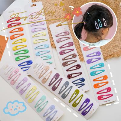 China Sweet Tracy and Herry 2022 New Arrivals Hair Accessories for Kids Macaron Candy Color Clips for Girls 10 Pieces Set Wholesale Hairpin for sale