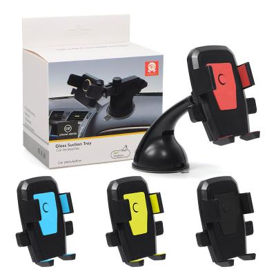 China Small Height Adjustable Auto Lock Car Phone Bracket Car Dashboard Suction Cup Phone Navigation Bracket Can Be Car And Table With for sale