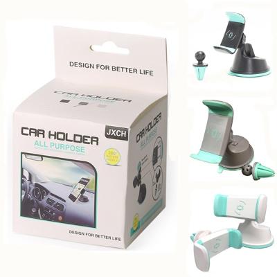 China Adjustable Car Dashboard Air Vent Two-in-One Car Phone Holder Silicone Suction Cup Navigation Bracket Desk Mount for sale