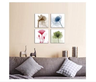 China Modern 4-Panel Canvas Print Flowers Canvas Wall Blink Modern Art, 12 by 12-Inch for sale