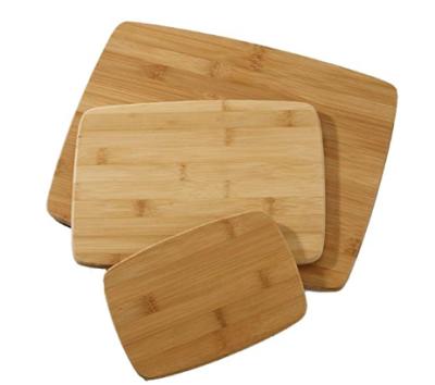 China Sustainable Food Chopper 3 Serving Bamboo Board Bamboo Board Cutting Board Set 3 Pieces for sale