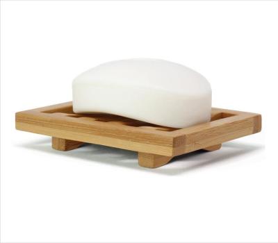 China Sustainable Bamboo Wood Soap Dish Countertops Wooden Soap Dish Holder Soap Holder For Bathroom for sale