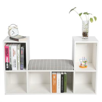 China PANEL wooden storage bookcase with reading nook and carpet, multifunctional for sale