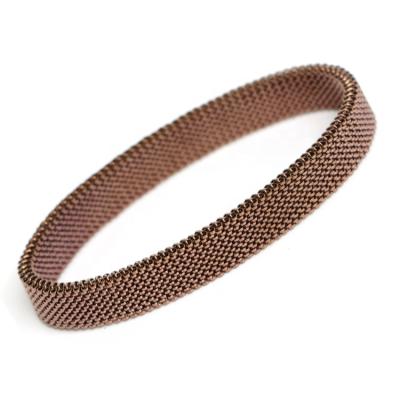 China New Environmental Friendly Fashionable Jewelry Stainless Steel Elastic Stretch Mesh Spring Wrist Band Bracelet for sale