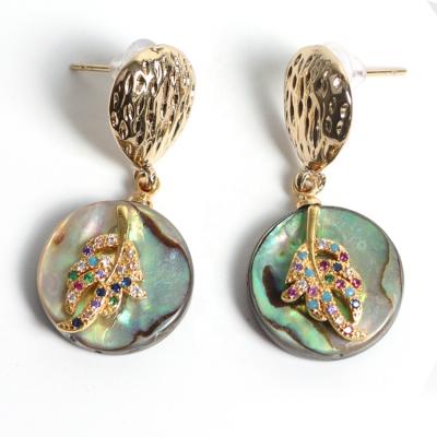 China FASHIONABLE Abalone Shell Drop Earring Sea Jewelry Series Natural Wholesale Abalone Shell Necklace Jewelry New Arrival for sale