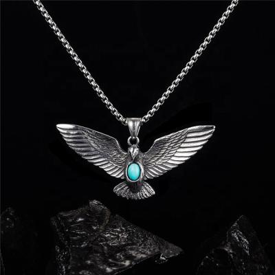 China 7 Flower CLASSIC Jewelry Custom Necklace for Men, Eagle Pendant Necklace Mens Jewelery, Hip Hop Mens Chains Necklace for sale