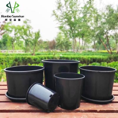 China Wholesale Ronbo CLASSIC Sunrise PP Black 1 2 3 5 7 10 Gallon Square Nursery Seedling Plastic Flower Pots for sale