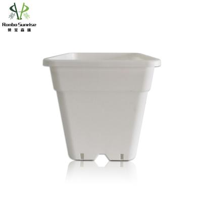 China Ronbo CLASSIC Sunrise White 1 2 3 5 7 Outdoor Plastic Flower Pots&Planter 10 Gallon Square Nursery Garden for sale