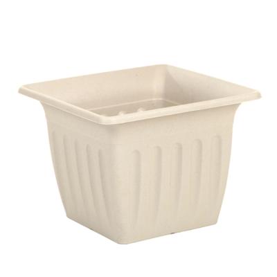 China CLASSIC Sunrise Square White Ronbo Pots For Plant Planter Flower Pot Plastic for sale