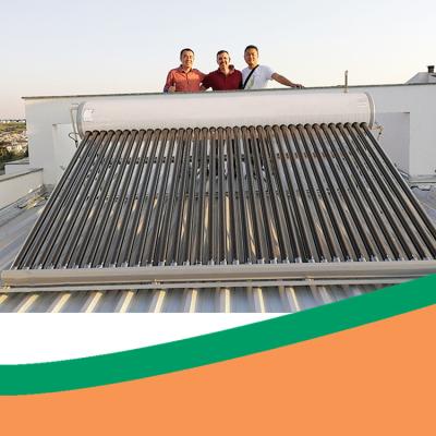 China 150l Low Pressure Solar Geyser Galvanized Steel Solar Water Heating System for sale