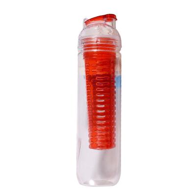 China Viable Wholesale Fruit Infuser Water Bottle With Custom Logo Double Wall Infuser Water Cup Bottle for sale