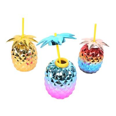 China Straw Cups Reusable Cup Pineapple Custom Straw Custom Colored Cute Fashionable Viable for sale